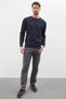 Waffle Textured Crew Neck Regular Fit Knitwear Sweater - 4