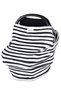 Functional Stroller and Nursing Cover - Black & white - Pouch Bag Gift - 7