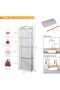 Hanging Handbag and Purse Organizer,4 Mesh Shelves with Zippers,Dustproof Closet Storage Bag for Wardrobe and Door,Grey - 3