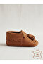 Baby Boy Nubuck Booties Genuine Leather Tan Soft Sole Shoes Size 17-21 - 2