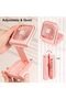Folding Handheld Fan with LED Display,3000mAh USB Rechargeable Portable Mini Fan,4 Speeds,Pink - 4