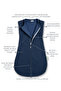 Double Layer Cotton Baby Swaddle Jumpsuit 1.5 Tog Navy Blue - 2