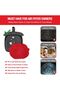 Square Silicone Air Fryer Liners with Stainless Steel Food Clip,Non-Stick Reusable Baking Tray for Small Air Fryers,2-Pack - 6