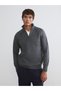 Sparkling Choices from Shining Store Upright Roba Collar Men's Knitwear Sweater - 2