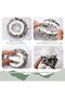 2 Pcs Floral Door Knob Covers,Soft Round Door Handle Protectors with Sponge Padding,Washable and Reusable,Black and White - 5