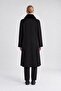 Fur Collared Cashmere Cardigan Black - 3