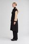 Black-Camel Hooded Trench Coat with Embroidered Sleeves - 3