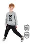 Brave Gray Black Boy's Tracksuit Set