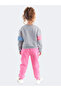 Girls Winter Cat and Heart Pattern Pink Long Sleeve 2 Piece Tracksuit Set 1-8 Years - 2