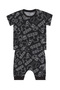 Car Baby Boy Black Summer T-Shirt Capri Shorts Set - 4