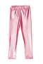 Girl's Metallic Shiny Pink Leggings 6-10 Years - 2