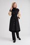 Black-Camel Hooded Trench Coat with Embroidered Sleeves - 2