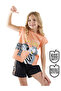 Zebra and Leo Girl T-Shirt Shorts Set