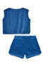 Girls' Set Daisy Floral Terry Cloth Crop Top Shorts Set Spring Summer 4-10 Years - 5