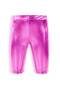 Girl's Above Knee Fuchsia Shiny Tights - 4