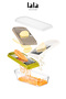 Hüner Grater and Slicer Set with Chamber and Lid – 3 Different Attachments, Stainless Steel - 4