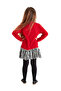 Girls' Winter Cat Patterned Cotton Red Long Sleeve Ruffle Dress 3-9 Years - 2