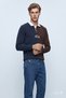Clark Men's Polo Neck Sweatshirt - Brown Printed, Standard Fit - 3