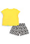 Girls' Set Yellow T-Shirt Shorts Set Spring Summer 2-7 Years - 5
