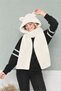 Winter Bear Hat Kerchief Versatile Cute Plush Ear Protection Scarf - 2