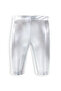 Girls' Leggings Silver Grey Shiny Metallic Disco Leggings over Knee Foil Fabric - 5