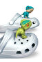 Boys' Slippers with Cross Straps Gray 3D Dinosaur Beach Casual Slippers