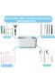 Multi-Slot Removable Toothbrush Holder with Drainage Base,Ventilated Bathroom Organizer for Toothbrushes,Makeup Brushes,and Razors,Blue - 4