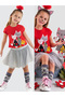 Kanka Cats Girl's Summer T-Shirt Fluffy Tulle Tutu Skirt Set