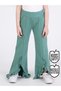 Girl's Ruffled Green Sweatpants