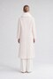 Cream Fur Collared Cashmere Cardigan - 3
