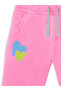 Girls Winter Cat and Heart Pattern Pink Long Sleeve 2 Piece Tracksuit Set 1-8 Years - 8