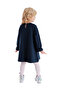 Lilycorn Navy Blue Girls' Tulle Dress with Elastic Sleeves - 2