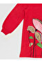 Floral Girl's Red Dress - 6