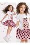 Polka Dot Cheetah Girls' Summer T-Shirt Pink Skirt Set