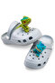 Boys' Slippers with Cross Straps Gray 3D Dinosaur Beach Casual Slippers - 2