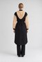 Black-Camel Hooded Trench Coat with Embroidered Sleeves - 4