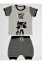 Raccoon Baby Boy T-shirt Capri Shorts Set - 3