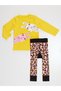 Leopard Baby Girl T-shirt Tights-Pants Set - 4