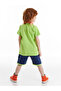 3D Green Pirate Kids T-Shirt Shorts Bandana Set - 2