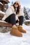 Unisex Tan High-Sole Gg Shoes