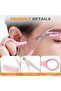 Professional Eyebrow Trimmer Scissors with Comb,Ergonomic Non-Slip Finger Grip Brow Shaping Tool for Men and Women,Black - 8
