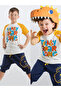 Roarsome Dino Boys Summer T-Shirt Capri Shorts Set