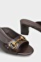Melloney Medium Heeled Women's Slippers with Metal Buckle and Single Strap - 4