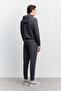 Men's Anthracite Elastic Waist Lace-Up Easy-Iron Regular Fit Sweatpants B003404 - 5