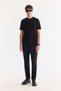 Men's Black Stone Washed Cotton Elastane Madrid Comfort Slim Fit Jean Trousers A61Y3510