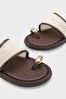 Selie Round Toe Lu Tek Parmaklı Metal-Accented Women Slipper - 2