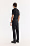 Men's Black Stone Washed Cotton Elastane Madrid Comfort Slim Fit Jean Trousers A61Y3510 - 4