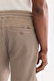 Men's Mink Knitted Regular Fit Shorts with Elastic Waist, Lace-Up and Side Pockets A61Y3640 - 5