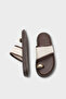 Selie Round Toe Lu Tek Parmaklı Metal-Accented Women Slipper - 4