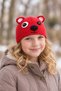 Organic Cotton Knitted Teddy Bear Hat (8-10 Years) – Soft, Breathable, Handmade